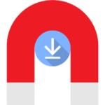 Image of a Magnet and download symbol