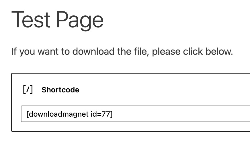 Image showing Gutenburg shortcode block.
