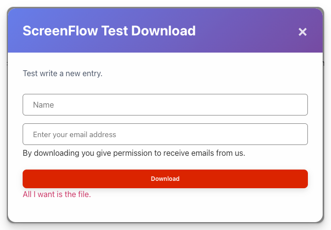 Picture of a new popup style