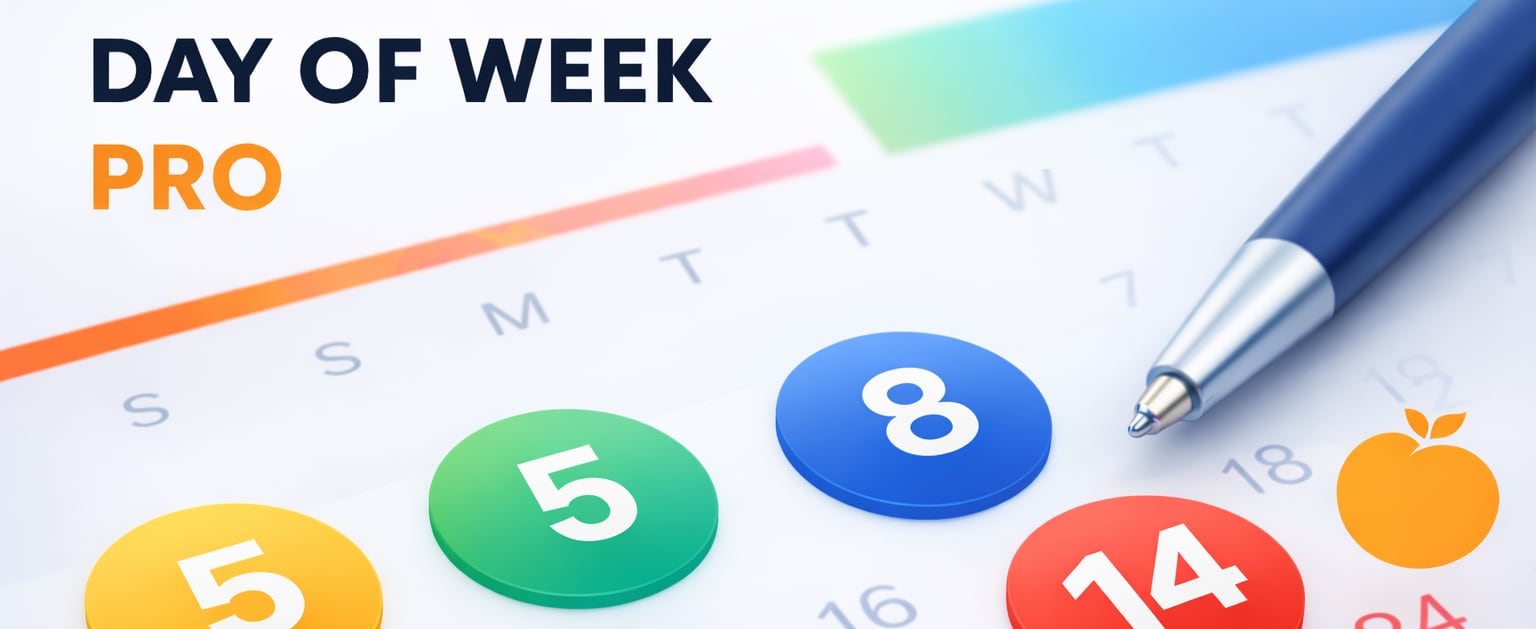 Graphic showiwing calendar, highlighted dates and a pen